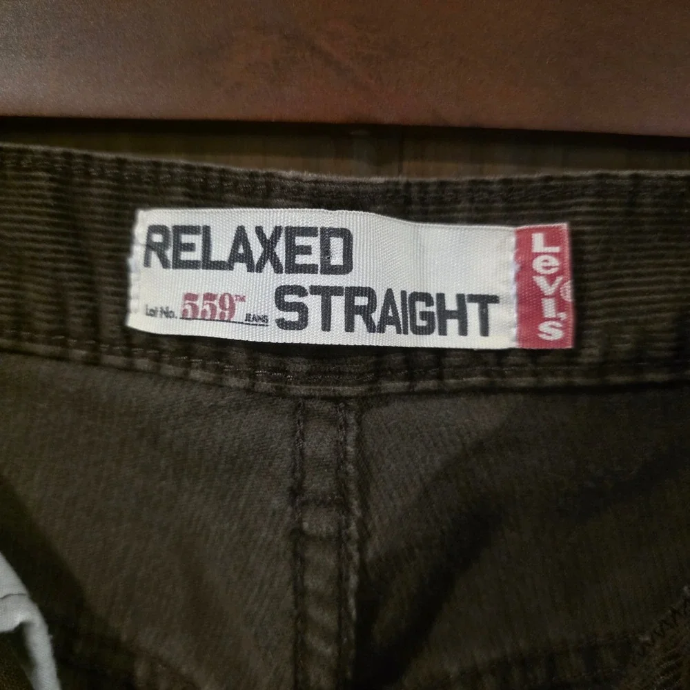 Vintage Levis 559 Relaxed Straight Pants‎ Mens 34x30 Brown Excellent Corduroy
